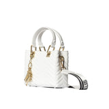 Borsa a mano flat Krissy S wave latte/oro