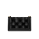 Borsa a spalla flat M ball nero/oro