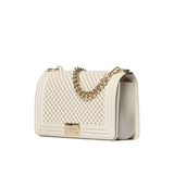 Borsa a spalla flat M ball beige/oro