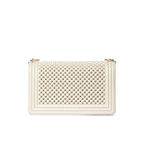 Borsa a spalla flat M ball beige/oro