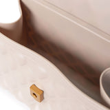 Borsa a spalla flat Rhombus M grigio/rame