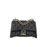 Borsa a spalla flat Rhombus S nero/oro