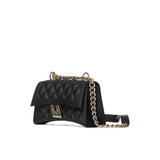 Borsa a spalla flat Rhombus S nero/oro