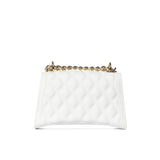 Borsa a spalla flat Rhombus S latte/oro