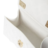 Borsa a spalla flat Rhombus S latte/oro