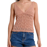 Top knitted rosa pesca