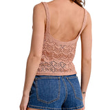 Top knitted rosa pesca