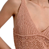Top knitted rosa pesca