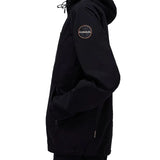 Giubbino con zip e cappuccio a-tundra nero