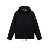Giubbino con zip e cappuccio a-tundra nero