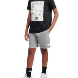 Completo t-shirt e shorts con grafica frontale nero