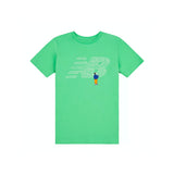 T-shirt stampa graphic chalkboard verde
