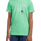T-shirt stampa graphic chalkboard verde