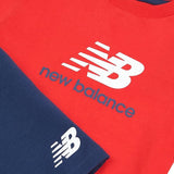 Completo t-shirt e shorts colorblock rosso