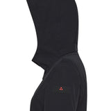 Giubbino con zip e cappuccio in tessuto tecnico nero