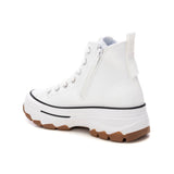 Sneakers alta canvas bianco