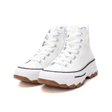 Sneakers alta canvas bianco