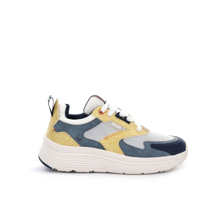 Sneakers con dettagli a contrasto in jeans