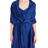Stola in raso blu