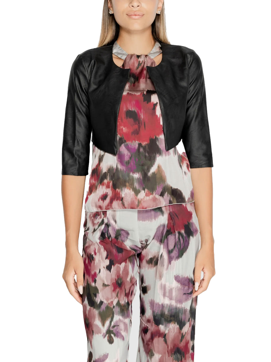 Bolero in ecopelle nero