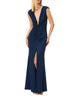 abito-lungo-scollo-profondo-in-lurex-blu