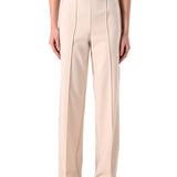 Pantalone palazzo a vita alta beige