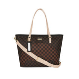 Borsa tote Boujee strap check moro