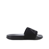 Slipper logo strass in pvc nero