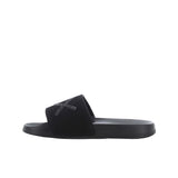 Slipper logo strass in pvc nero