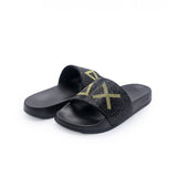 Slipper fascia strass nero