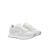 Sneakers Ally glitter textile bianco