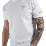 T-shirt ricamo happy hour bianco