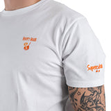 T-shirt ricamo happy hour bianco