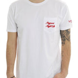 T-shirt ricamo negroni night life bianco