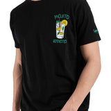 T-shirt ricamo mojito addicted nero