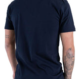 T-shirt ricamo gin tonic therapy blu