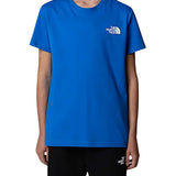 T-shirt manica corta box logo azzurro
