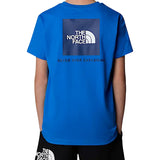 T-shirt manica corta box logo azzurro