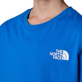 T-shirt manica corta box logo azzurro