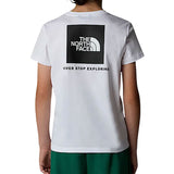 T-shirt manica corta box logo bianco