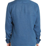 Camicia in lino Mill Brook blu denim