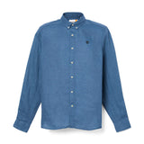 Camicia in lino Mill Brook blu denim