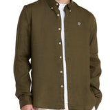Camicia in lino Mill Brook verdone