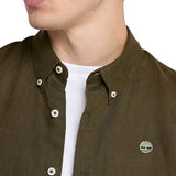 Camicia in lino Mill Brook verdone