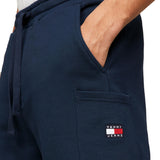 Shorts TJM regular fit e logo badge blu