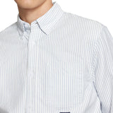 Camicia a righe oxford bianco/celeste