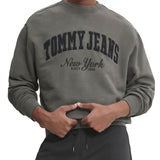 Felpa Varsity relaxed fit effetto sbiadito nero