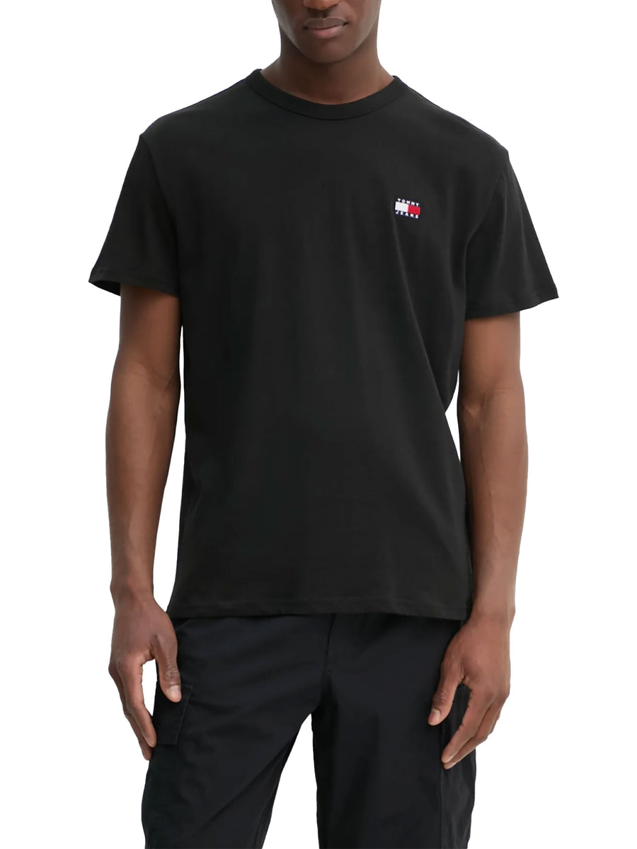 T-shirt logo badge regular fit nero