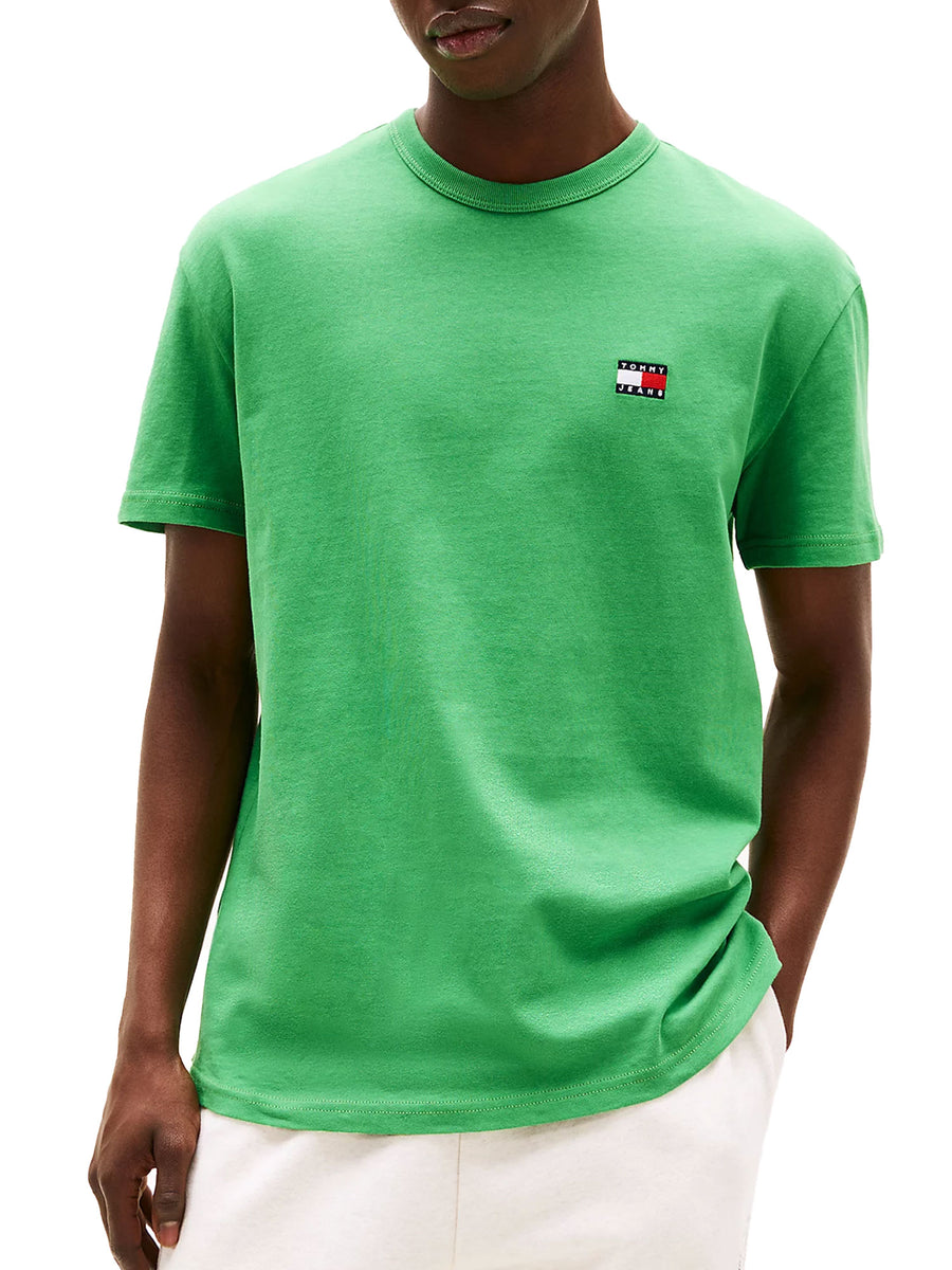 T-shirt TJM regular fit e logo badge verde