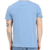 T-shirt relaxed fit TJ logo label celeste